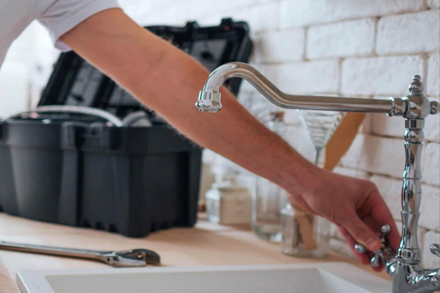 Drainage and plumbing repair work.