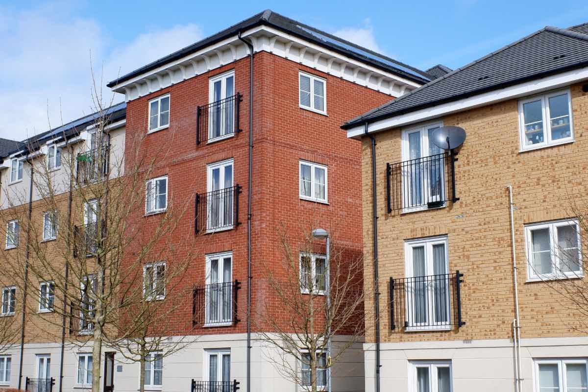 Managed apartment blocks.